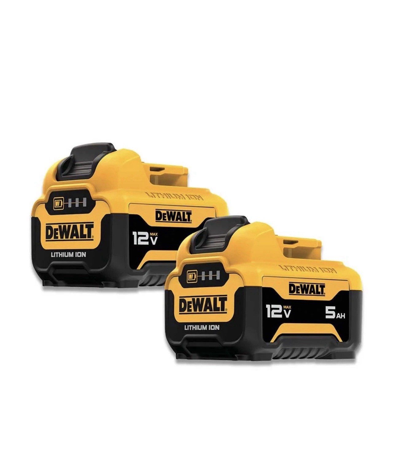 DeWALT DCB126-2 12V MAX 5.0Ah Lithium-Ion Lightweight Compact Batteries