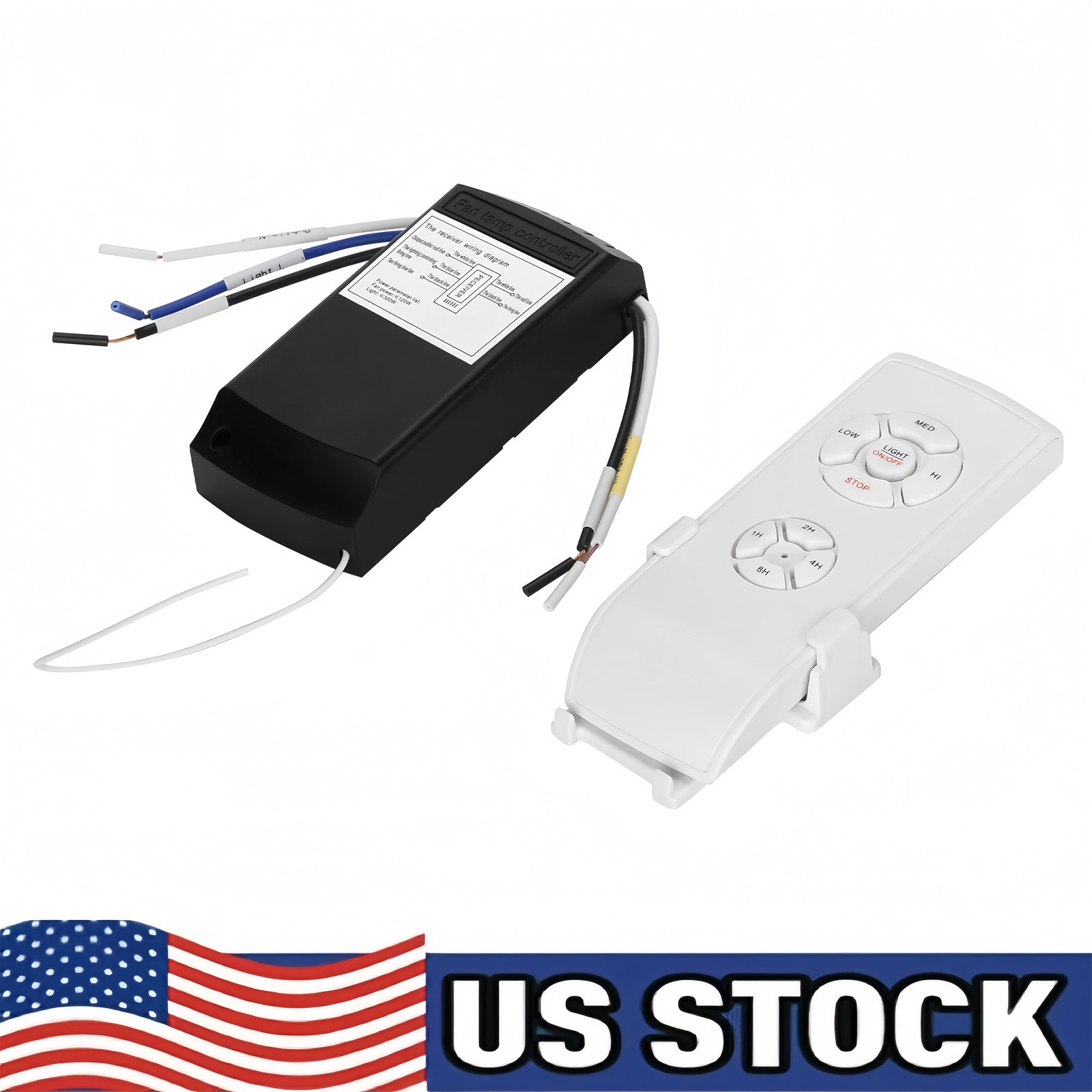 Universal Ceiling Fan Lamp Light Remote Control Receiver Kit Timing Wireless 15M