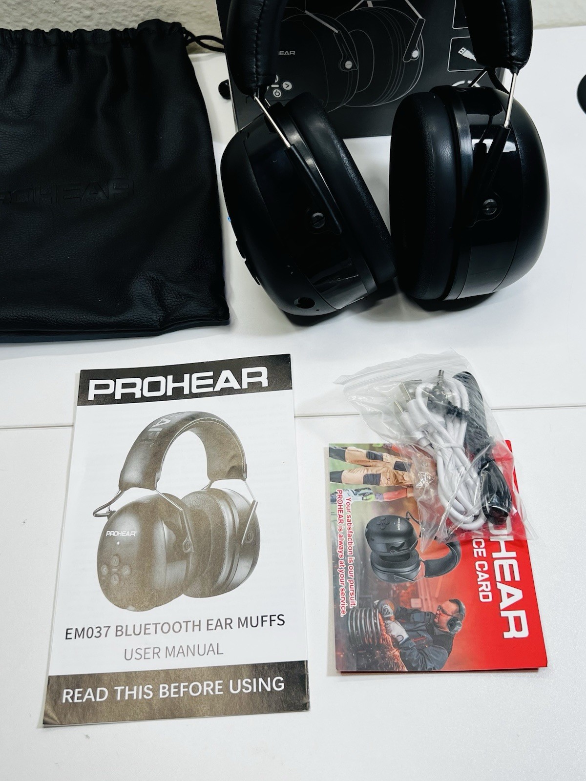 Prohear EM037 Bluetooth Hearing Protector Headphones 30dB Noise Reduction