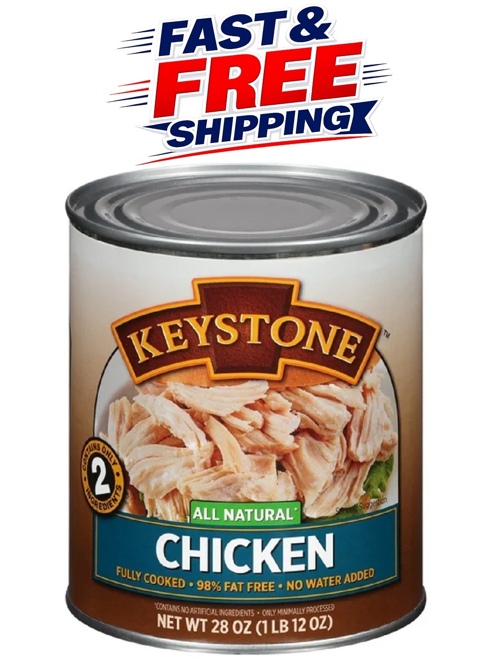 Keystone All Natural Chicken Canned -28 oz ,Free Shipping