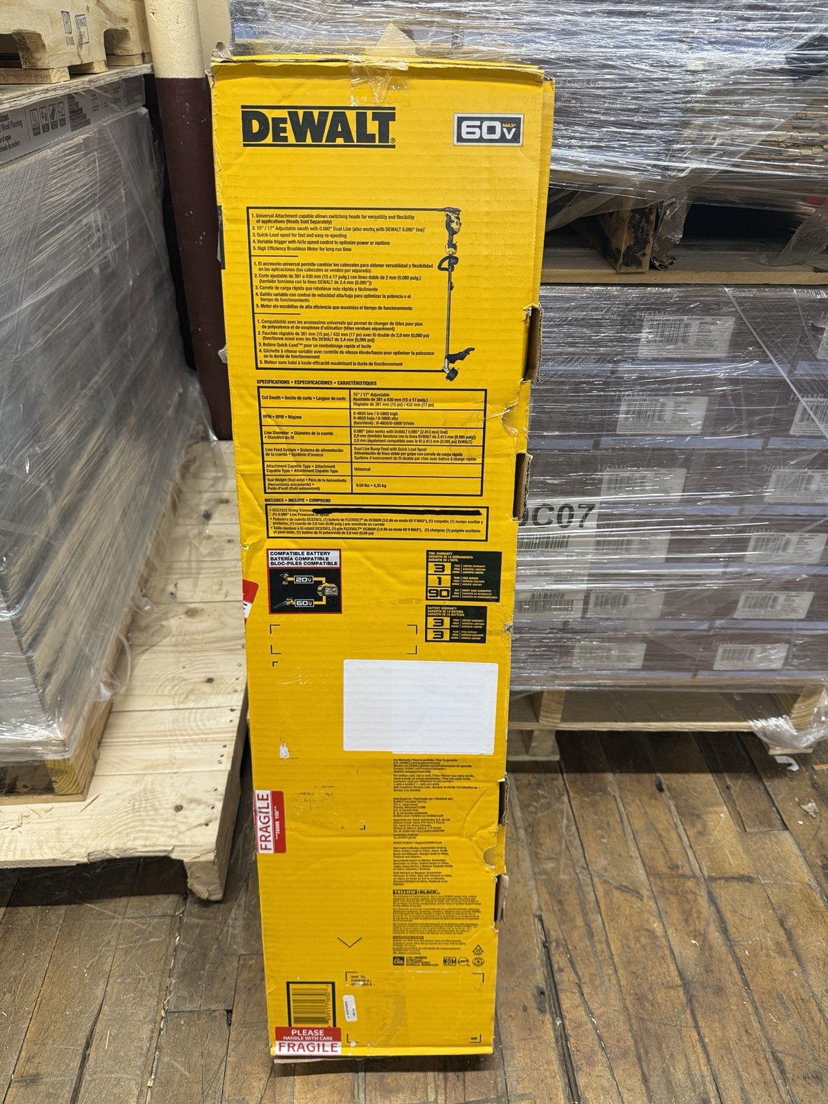Dewalt 60v Max Flexvolt 17” Brushless String Trimmer DCST972 (Tool Only) NEW