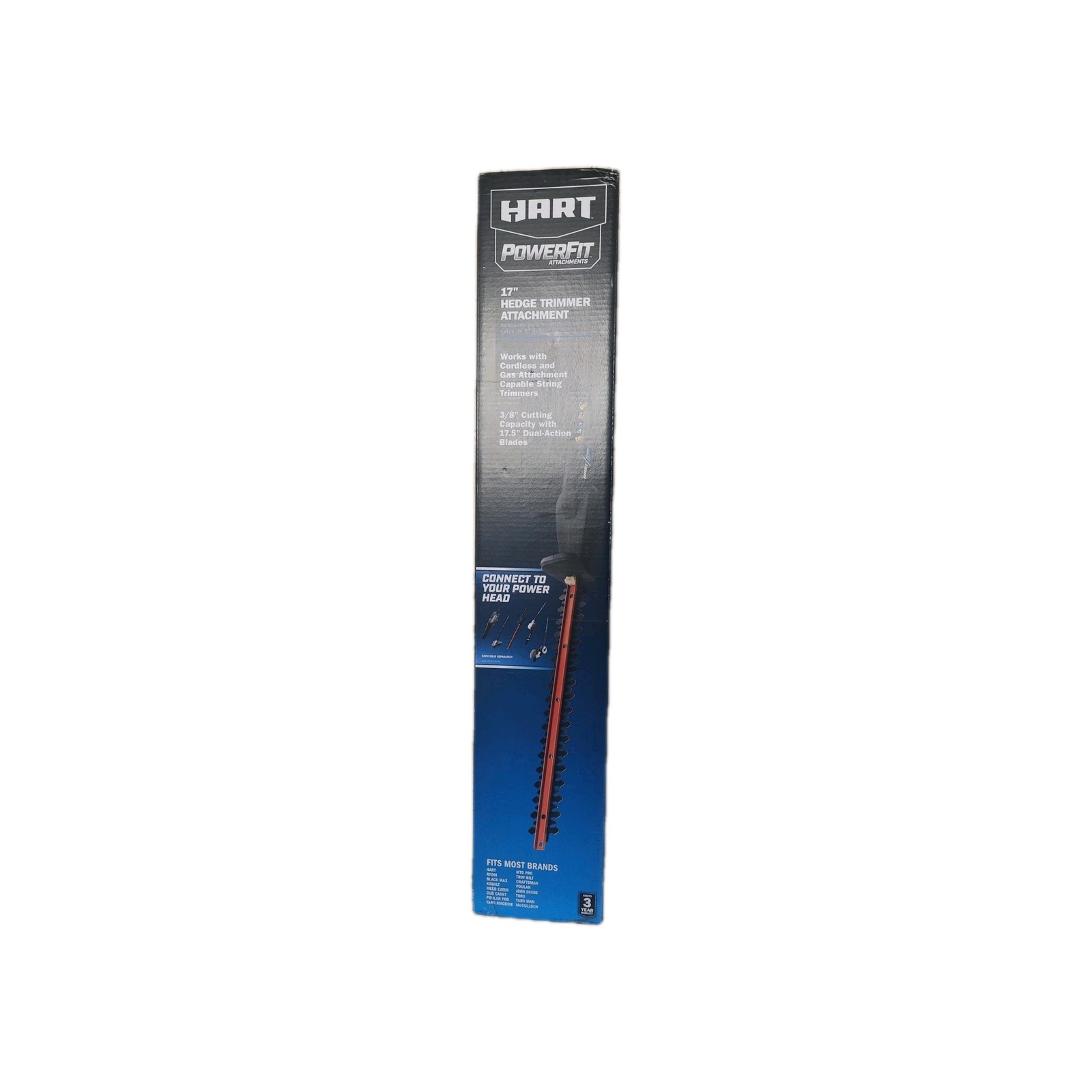 HART PowerFit 17.5″ Hedge Trimmer Attachment Fits Most Capable Trimmers New !!!