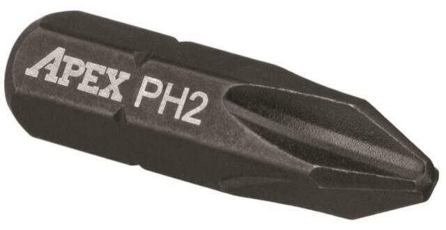 APEX AMB1PH2-30 30pc #2 Phillips Impact Insert Bits in Tic Tac Holder