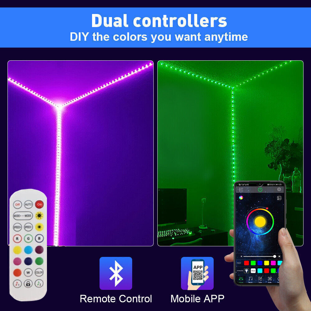 USA – LED Strip Lights 100ft 50ft 5050 RGB Room Light with Remote