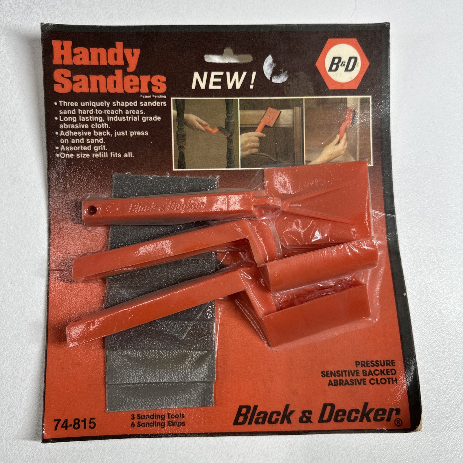 Vintage Black & Decker Handy Sander Uniquely Shaped 74-815 Made in USA