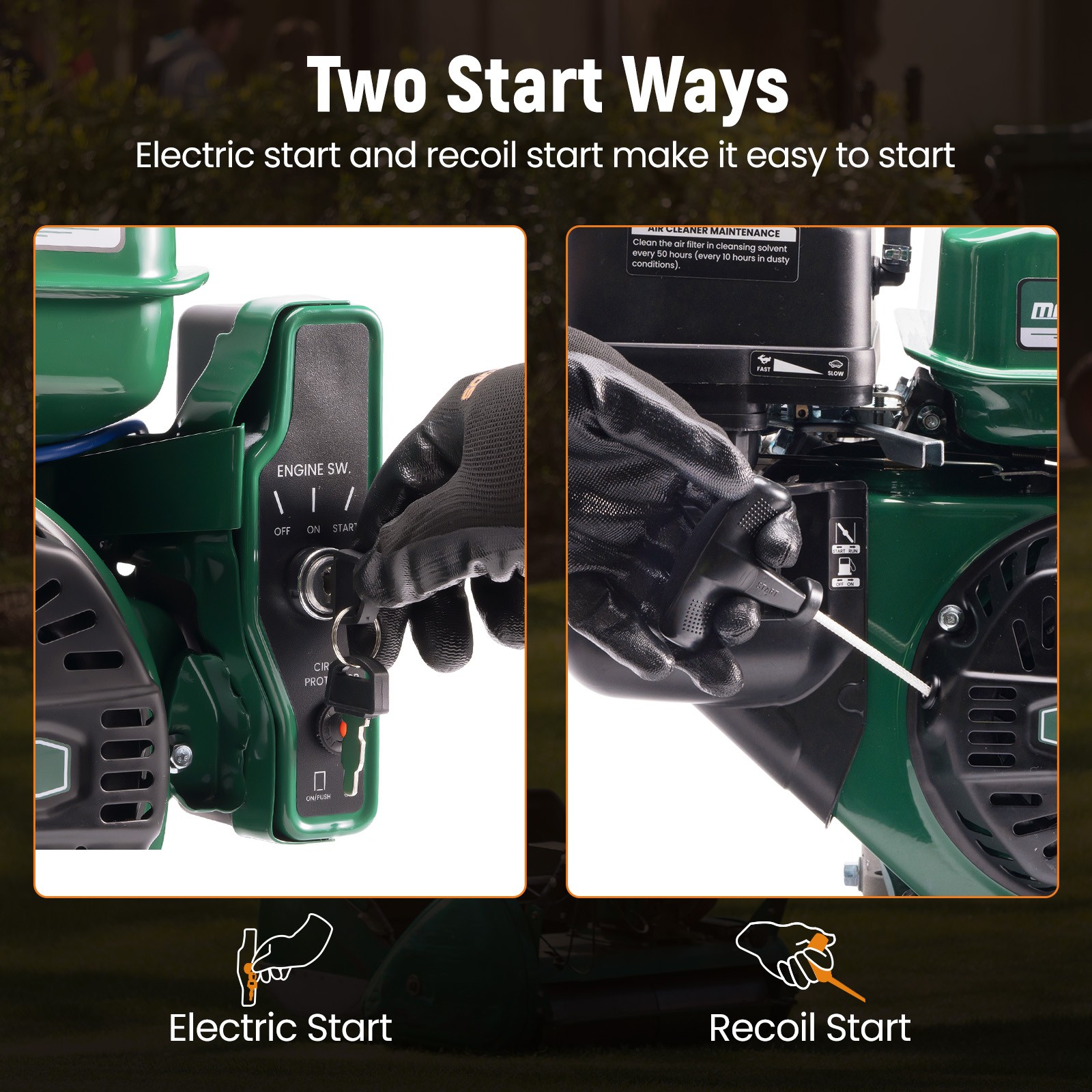 Electric Start Engine Motor Gas 212cc 4-Stroke 7HP Fit for Lawn Mower