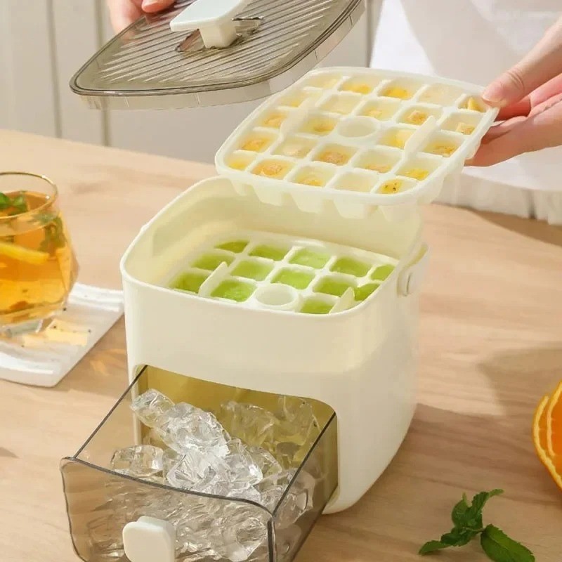 48 Grid Ice Cube Tray One Touch Easy Release Reusable Ice Mold for Freezer