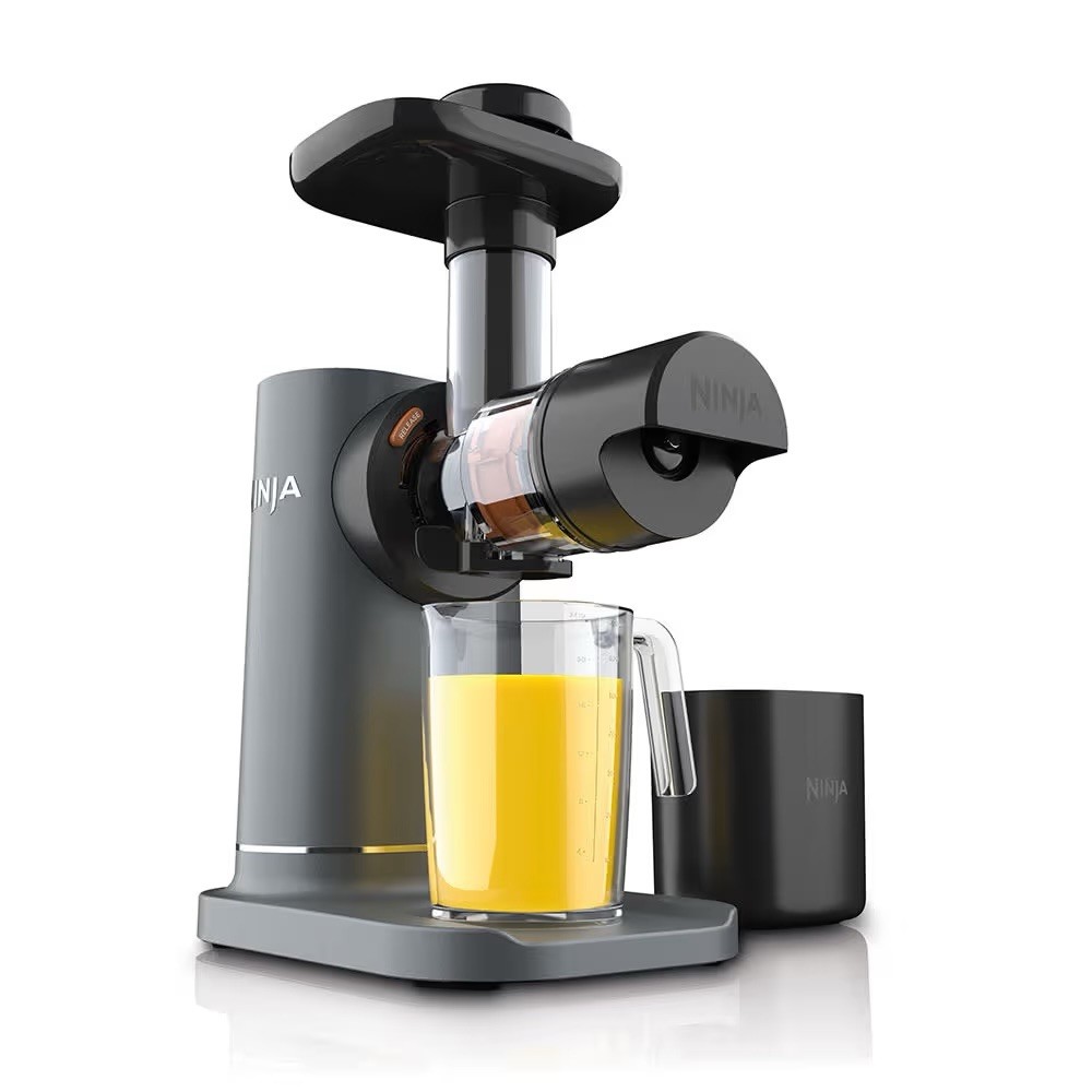 Ninja Slow Juicer Powerful Auger Dishwasher-Safe Parts Fruit Vegetable Extractor