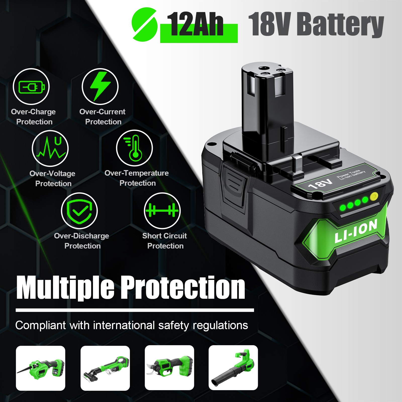 1-10PACK 8AH FOR Ryobi 18V Li-Ion Battery+Charger P102 P103 P105 P107 P108