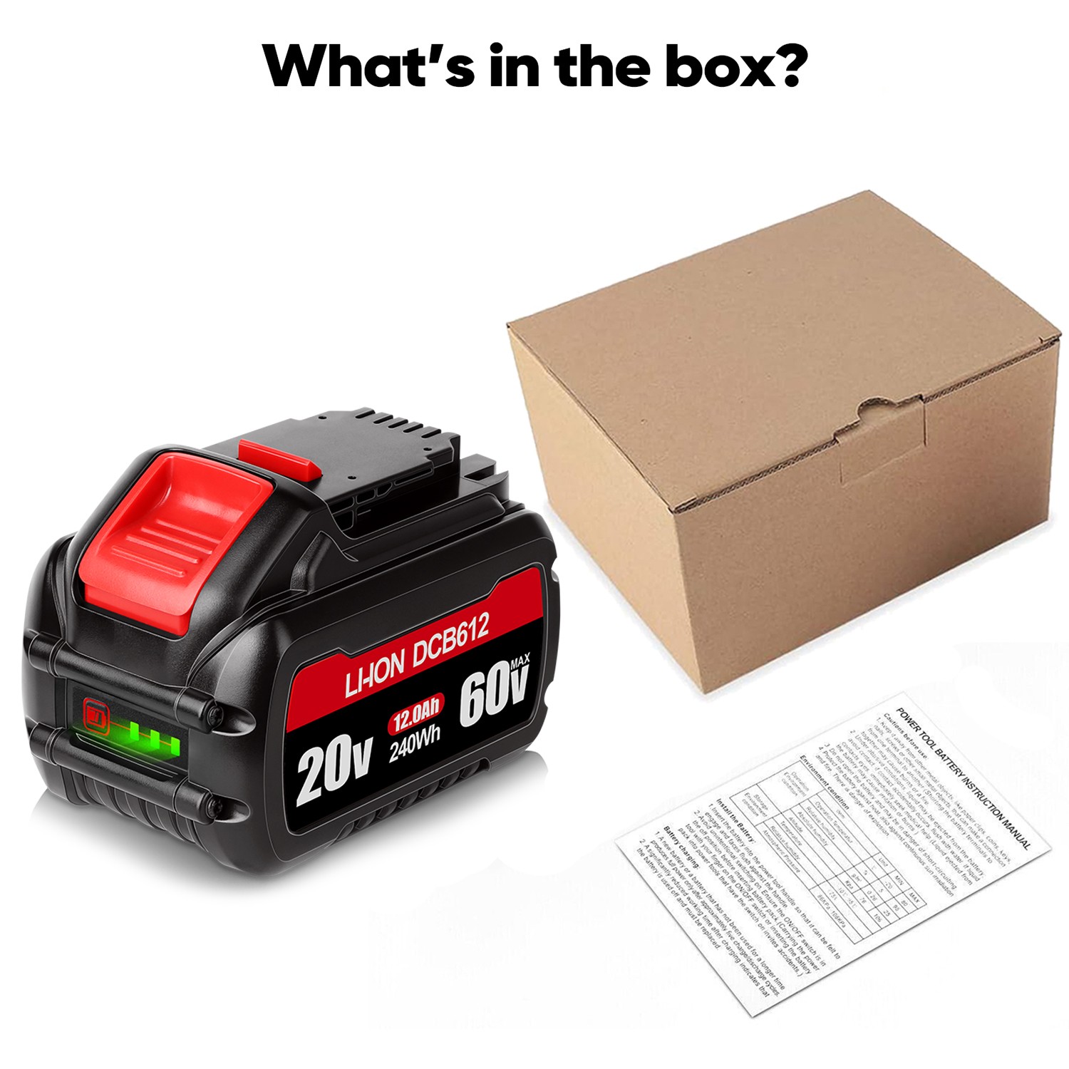 For DEWALT FLEXVOLT 20V/60V MAX 9Ah / 12Ah Li-Ion Battery DCB609 DCB606 DCB612