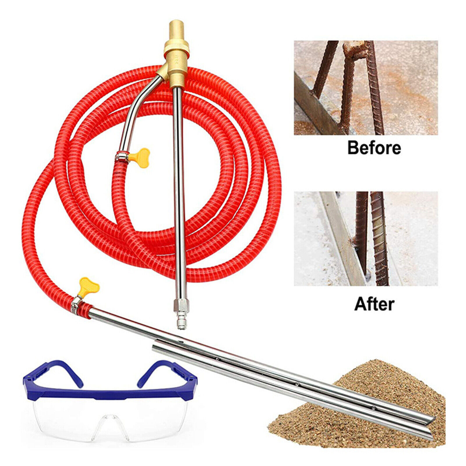 5000 PSI Sandblasting Kit for Pressure Washer Sand Blaster Attachment Power