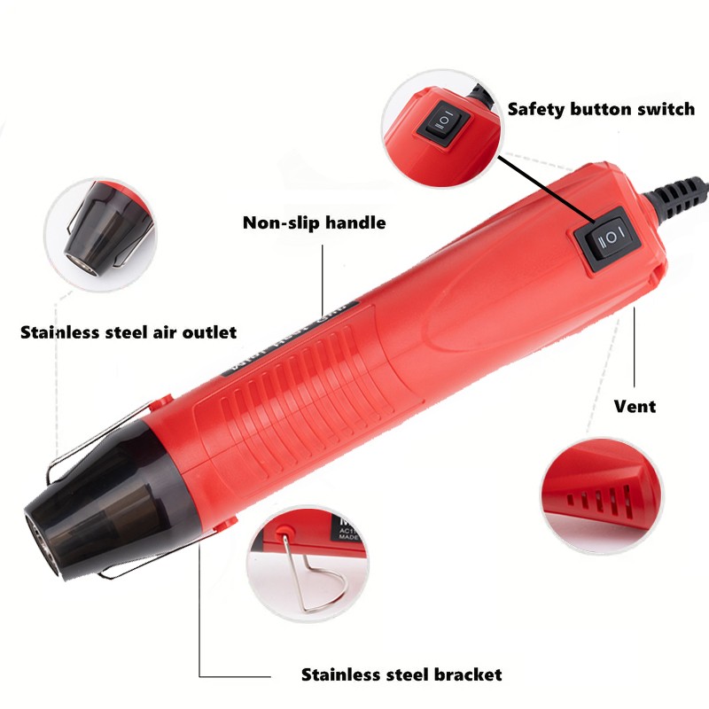 Portable 350W Mini Hot Air Gun 2-Temperature Equipped For Rapid Heating Tool USA
