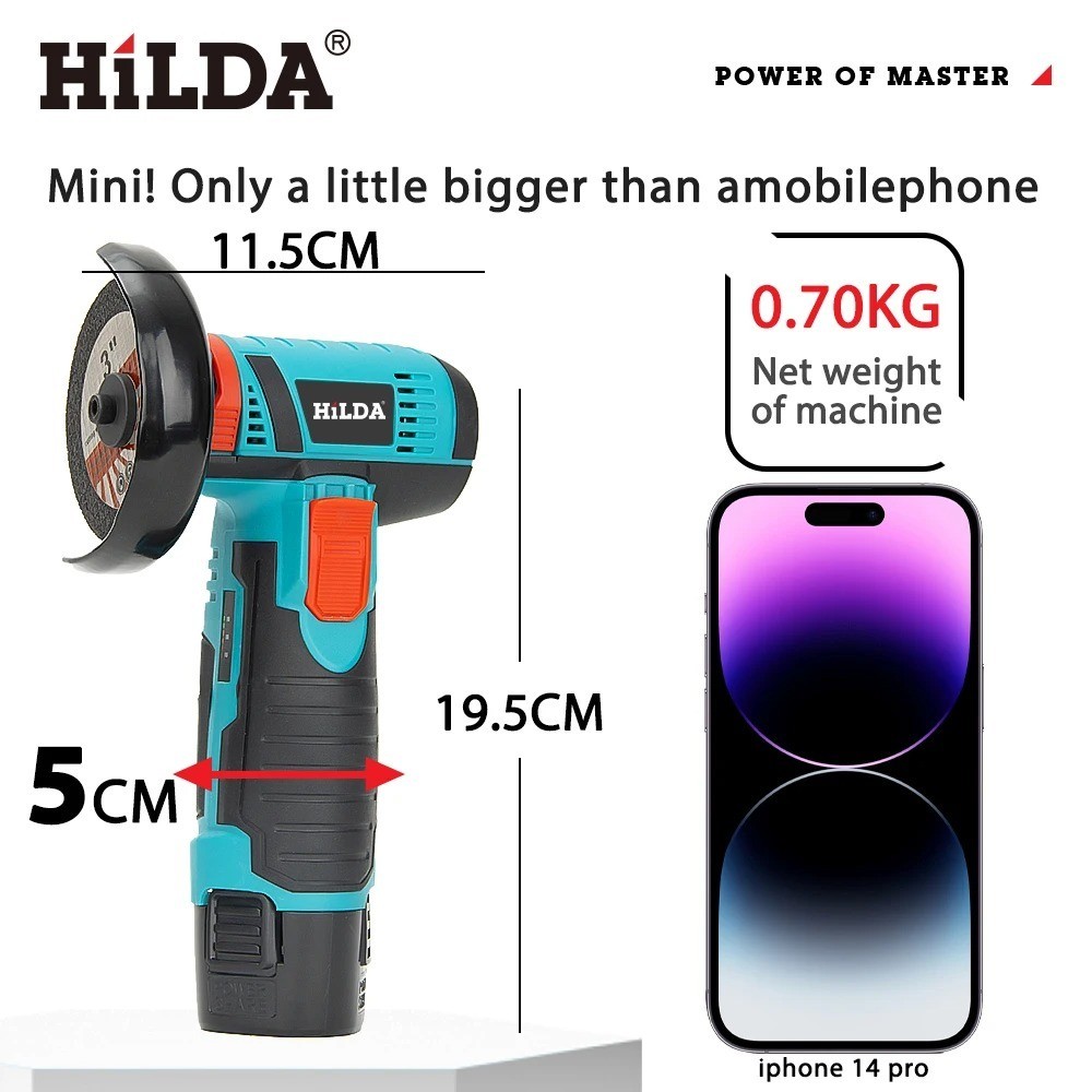 12V Cordless Mini Angle Grinder Brushless Cut Off Polish Grinding Tool USA Sell