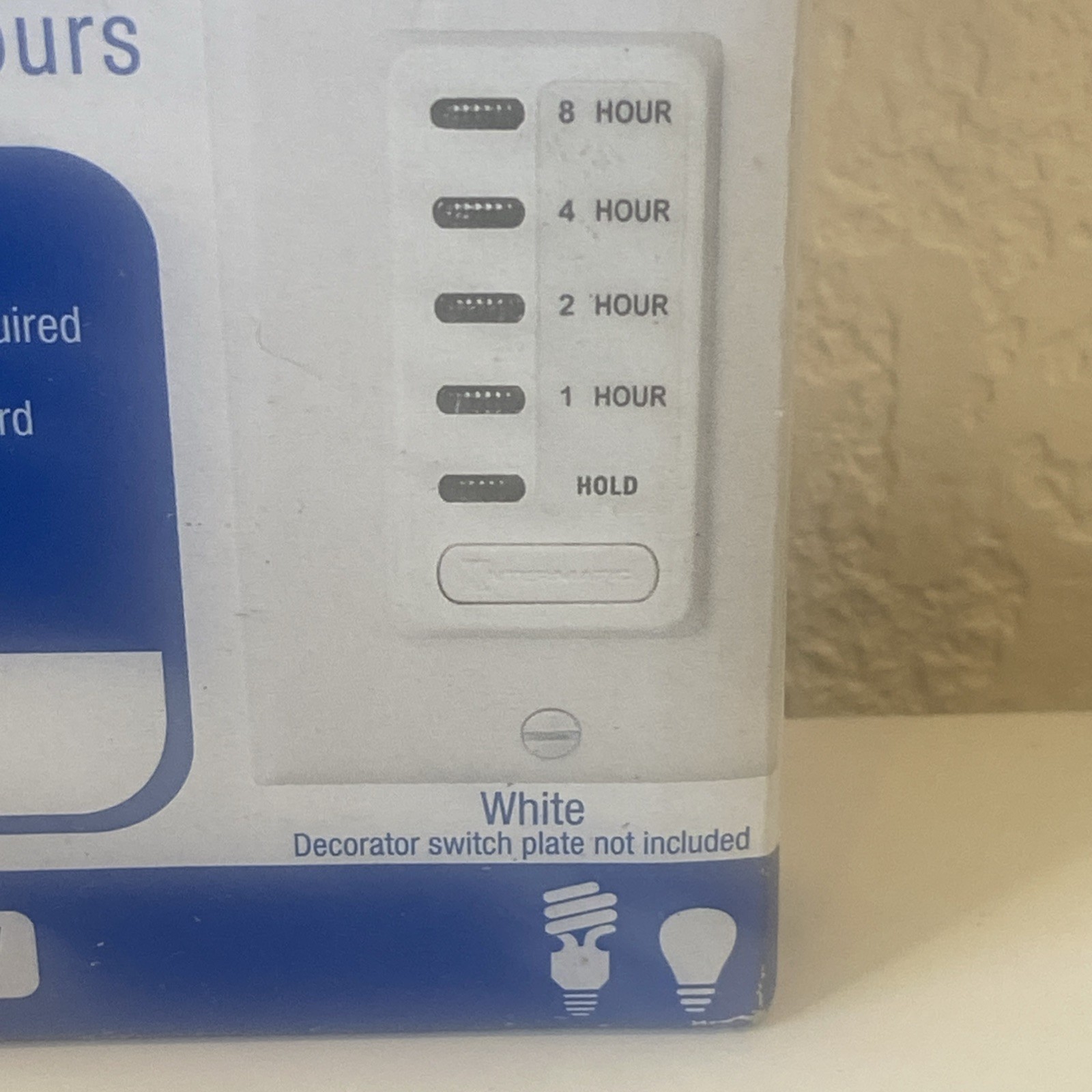 Intermatic EI220W Electronic Countdown Timer, 1-2-4-8-Hr- NEW White