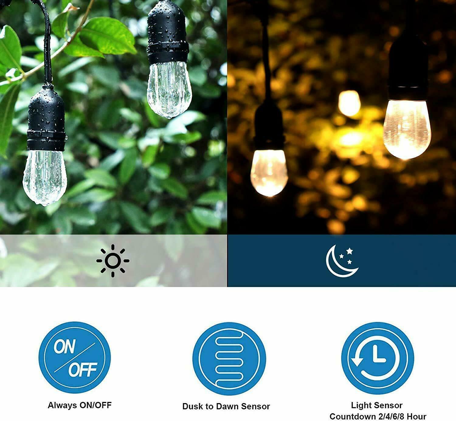 DEWENWILS Photocell Plug in Timer Switch Weatherproof Electrical Outlet 2 Pack