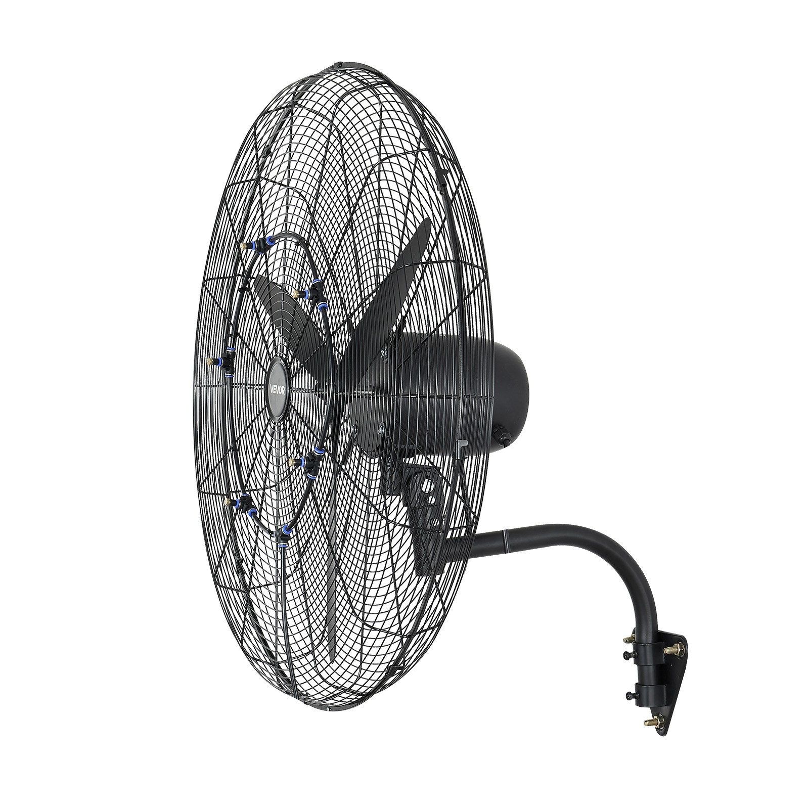 VEVOR Wall Mount Fan 30 in Oscillating w/ Mist 3 Speed IP44 Garage Workshop