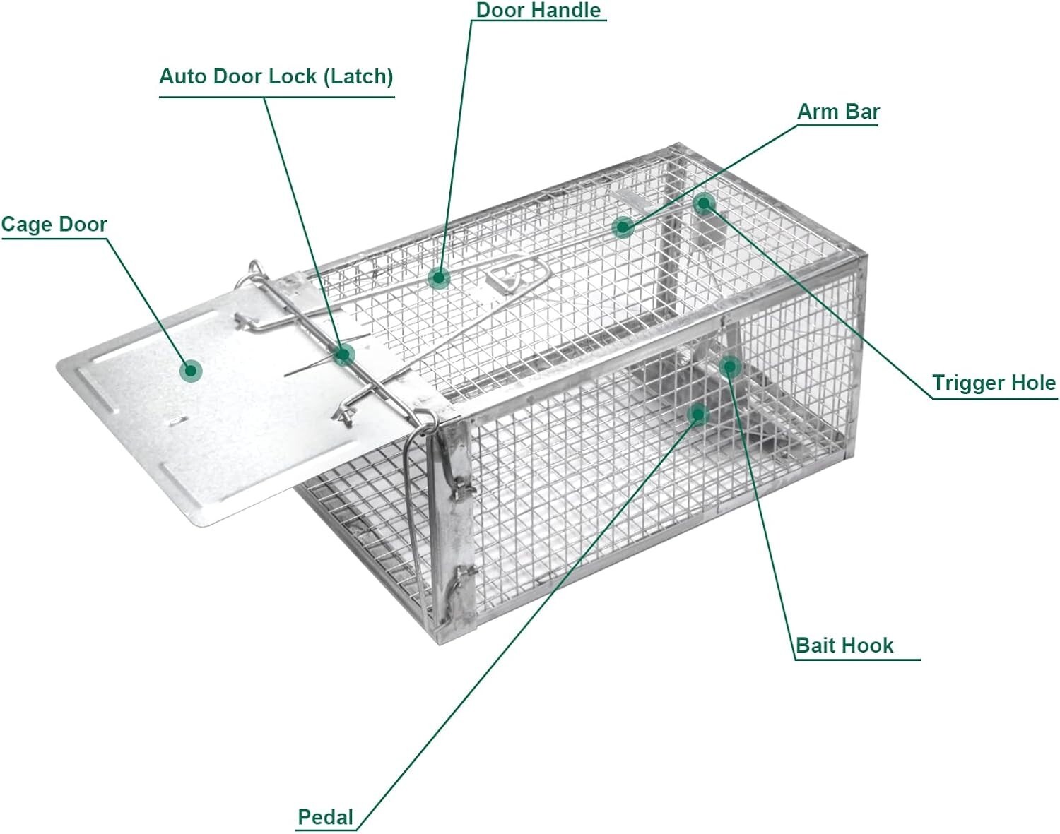 2 Pack Rat Trap Humane Mouse Traps Work Small Rodent Animal-Mice Catch Release S