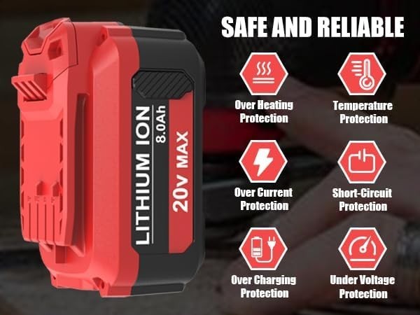 2x V20 8 Ah For Craftsman 20Volt MAX Lithium-ion Battery CMCB204 CMCB202 CMCB206