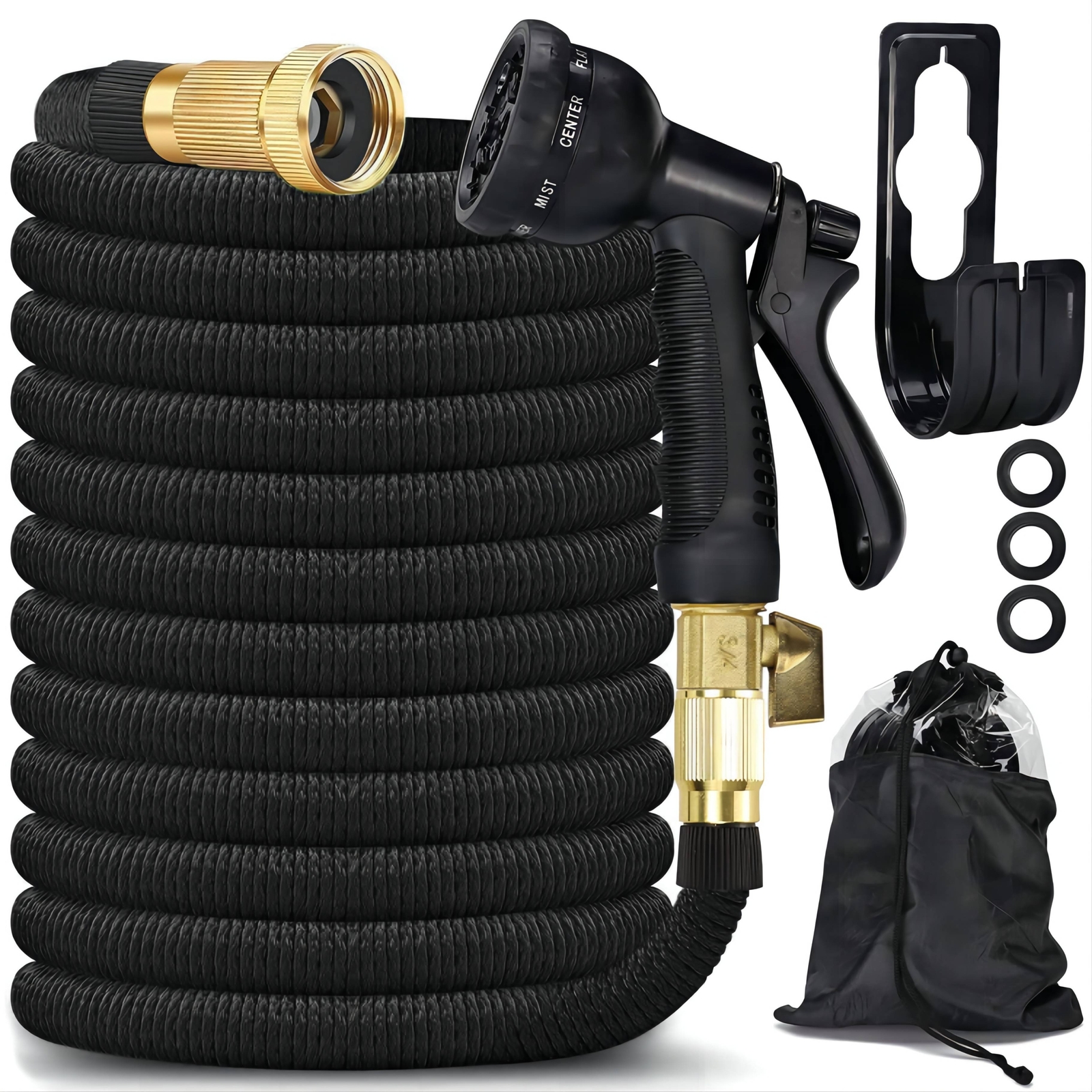 Garden Water Hose 50/75/100FT Deluxe Expandable Garden Hose Heavy Duty Flexible