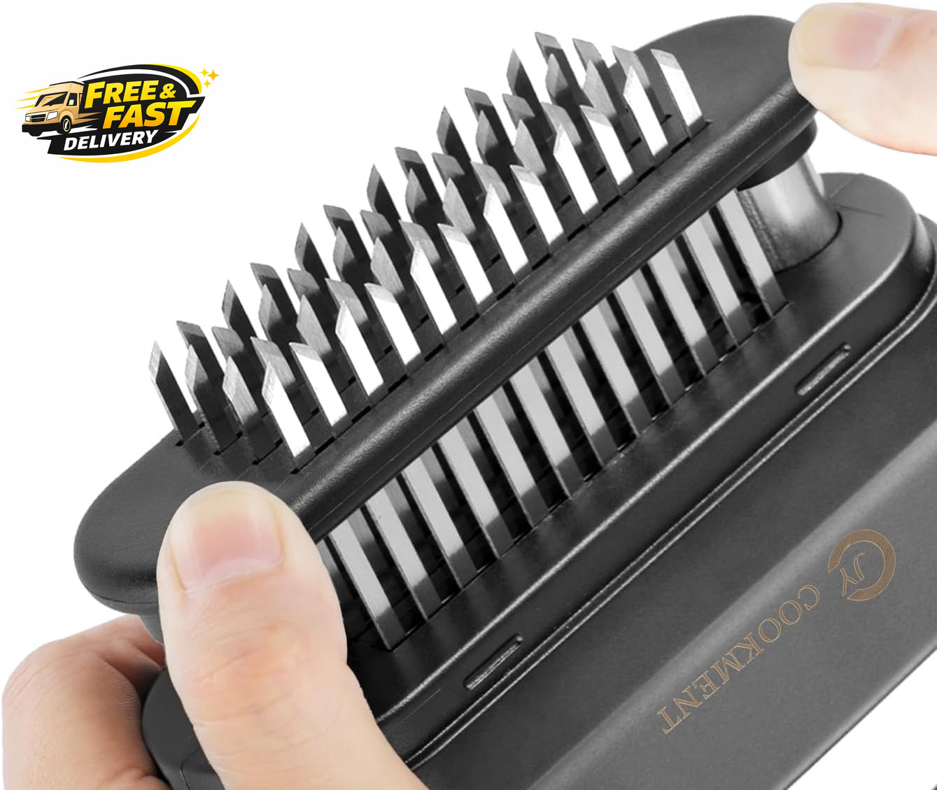 Meat Tenderizer Tool with 48 Stainless Steel Ultra Sharp Needle Blades, Kitchen