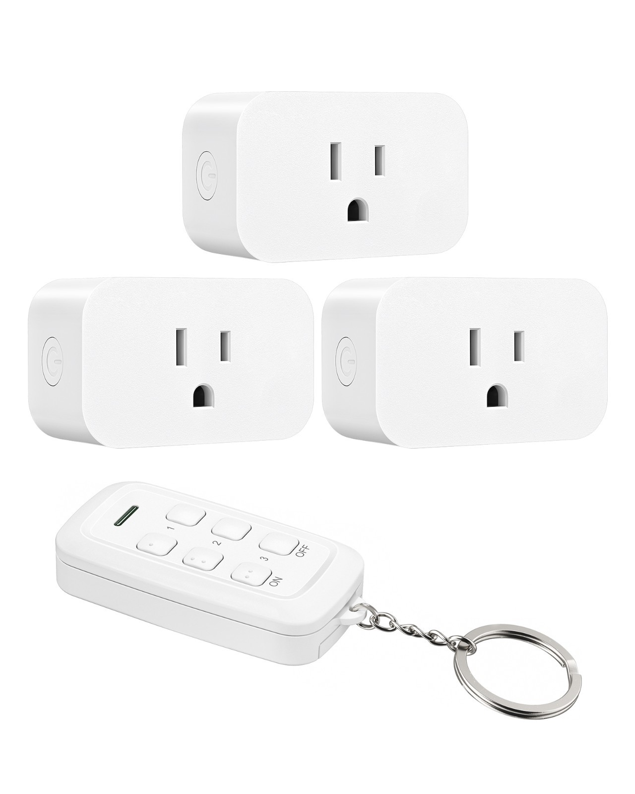 DEWENWILS Remote Control Outlet 3 Independent Wireless Sockets 15A 100ft