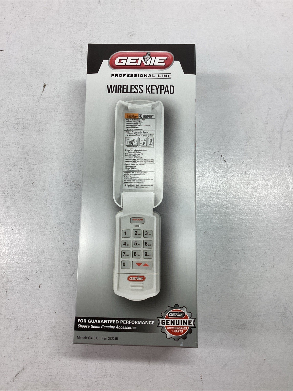 Genie Garage Door Opener Wireless Keyless Keypad 37224R
