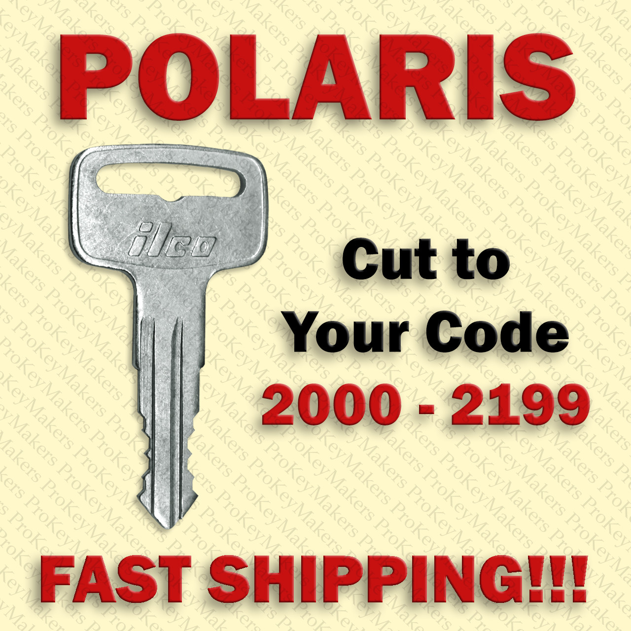 Polaris Replacement Key ATV Ranger RZR Snowmobile Cut to Your Code 2000 – 2199