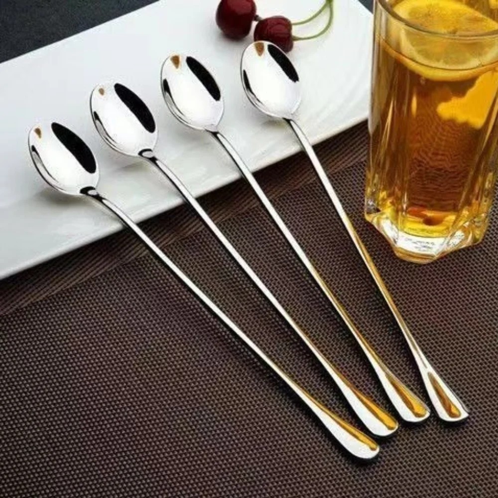 6- Pack Soup Spoons Round Stainless Steel Bouillon Spoon