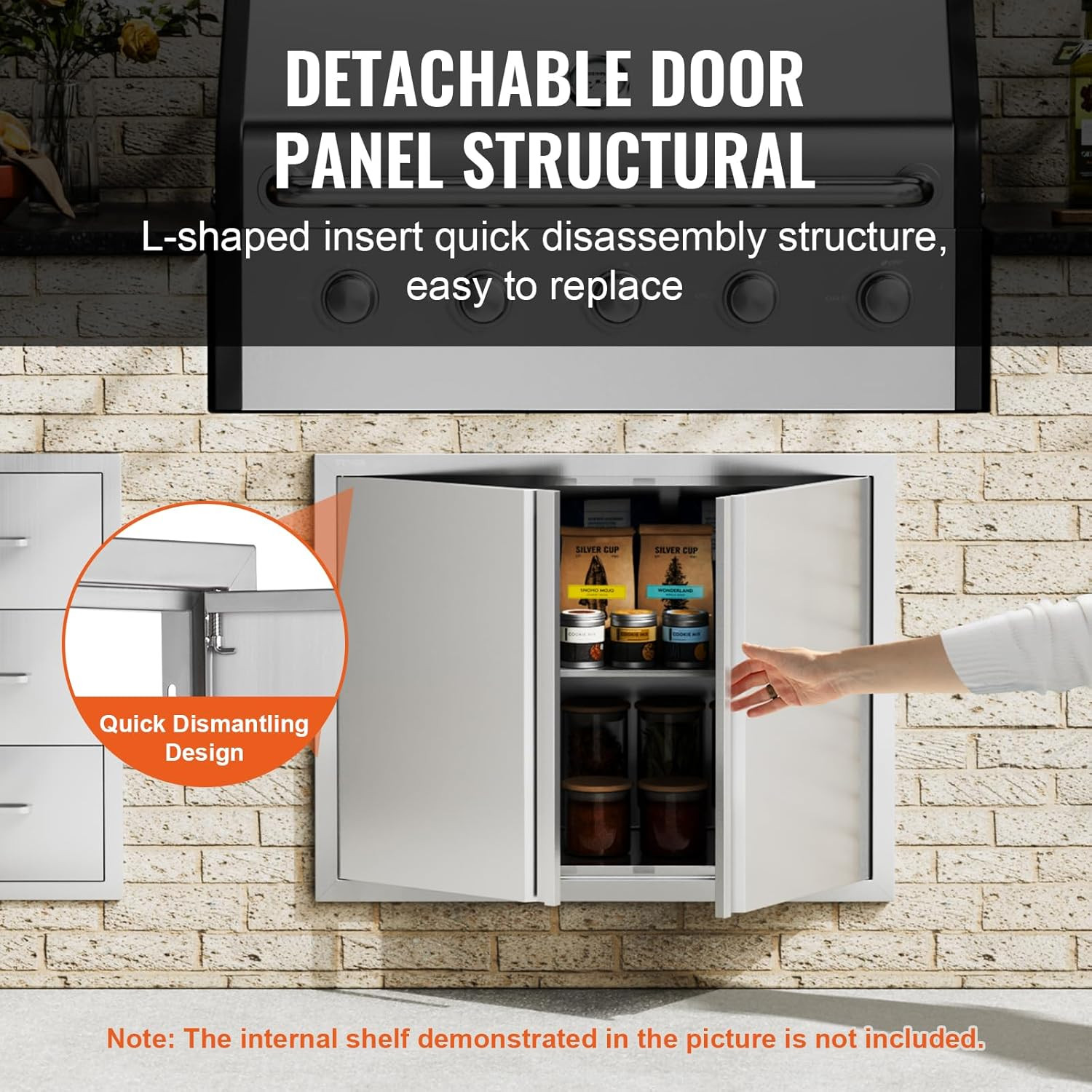 Stainless Steel BBQ Access Door – 31″ W x 24″ H for Outdoor Grilling Stations