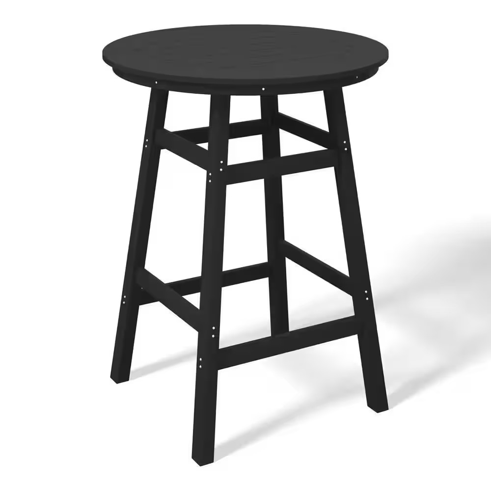 Laguna 35 In. round HDPE Plastic All Weather Bar Height High Top Bistro Outdoor