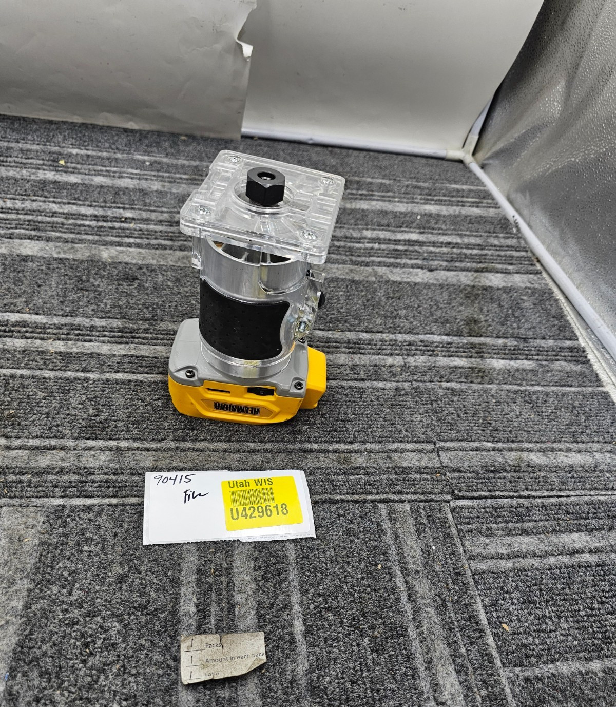 HELMSHAR Cordless Compact Router, Heavy Duty Yellow Color Durable