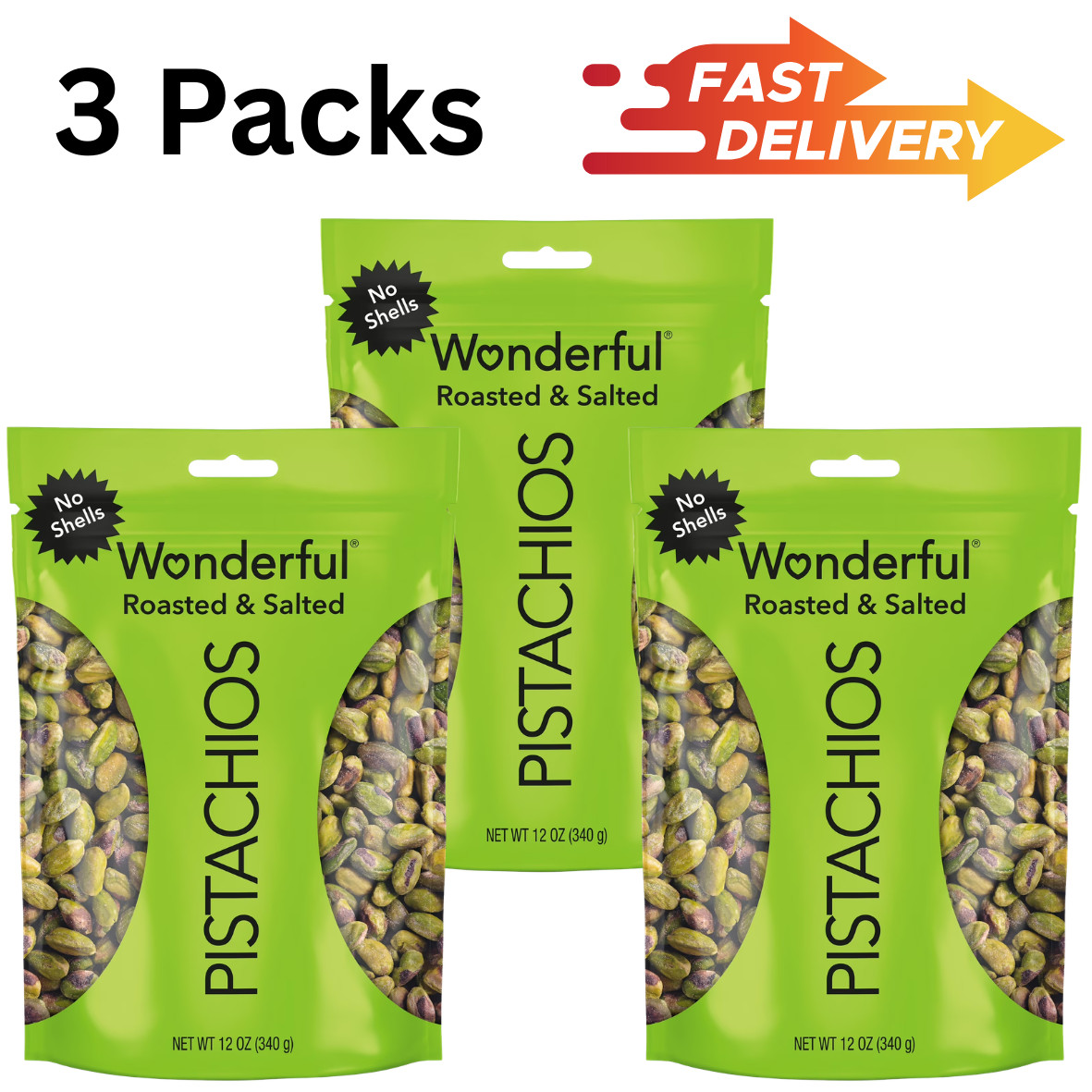Wonderful Pistachios No-Shell Roasted and Salted Nuts 36 Ounce Resealable Bag