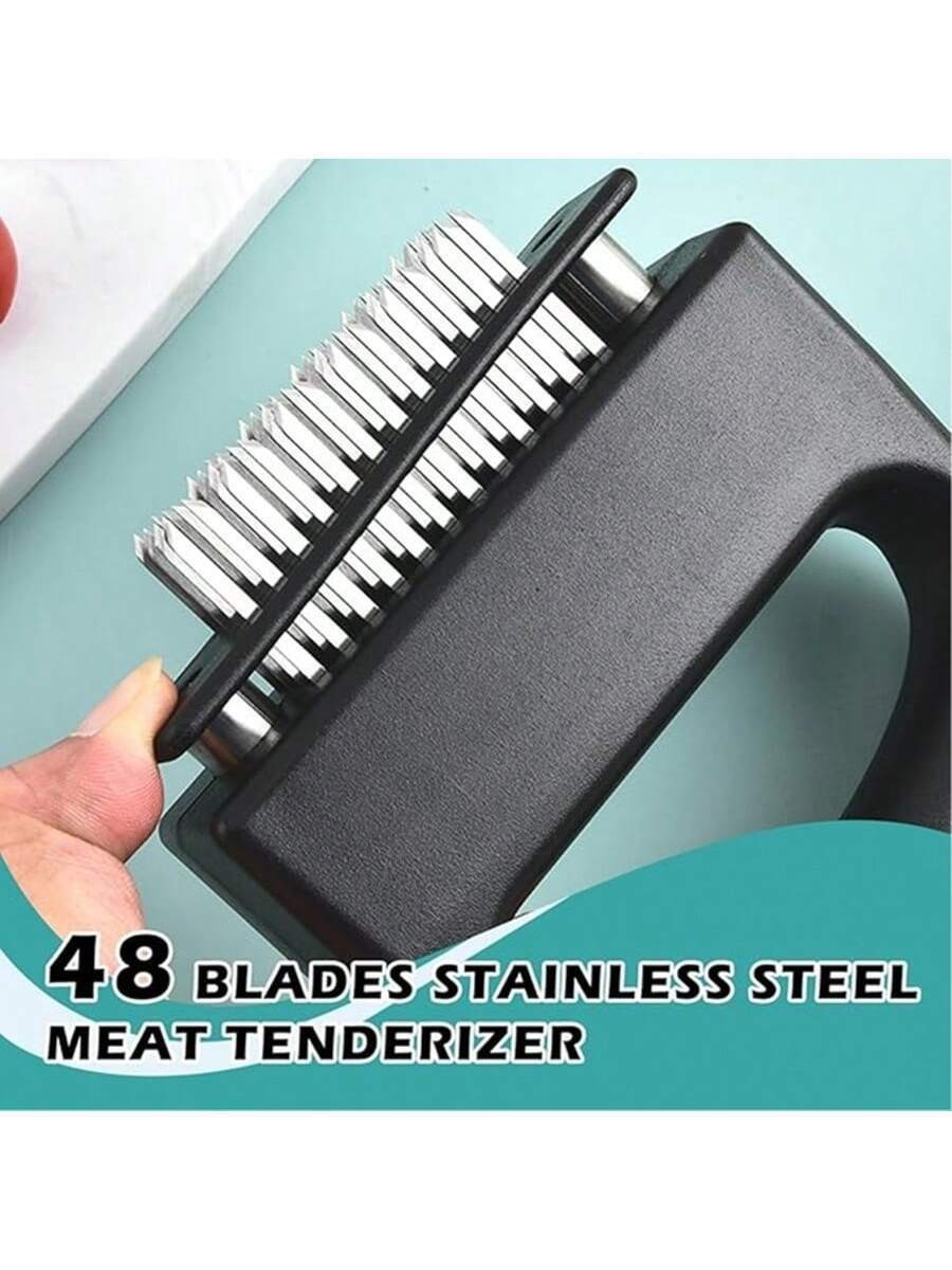 48 Needles Stainless Steel Blade Beef Meat Tenderizer Kitchen Meat Poking Tool