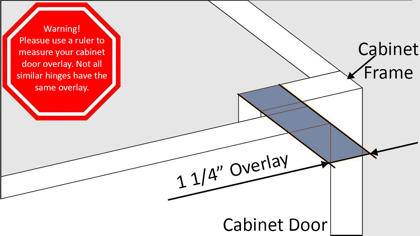 Soft-Closing Compact 1 1/4″ Overlay 105° Hinge Kitchen Cabinet Hardware