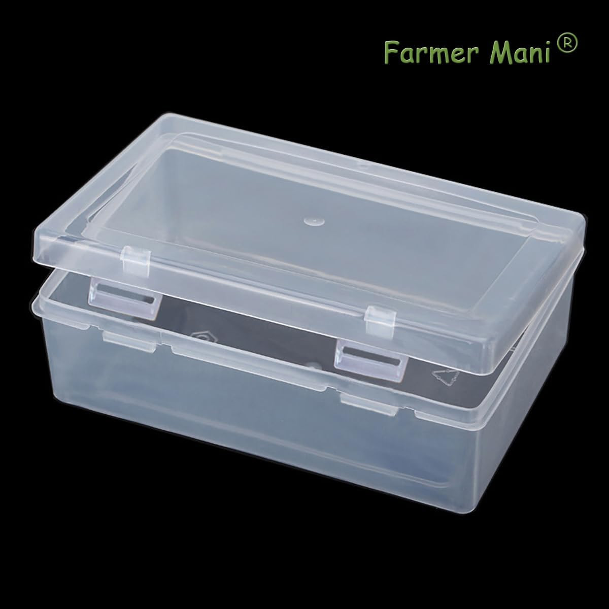 2 Pack Rectangle Small Storage Containers Box 6.5 X 4.17 X 2.28 Inch, Clear Plas
