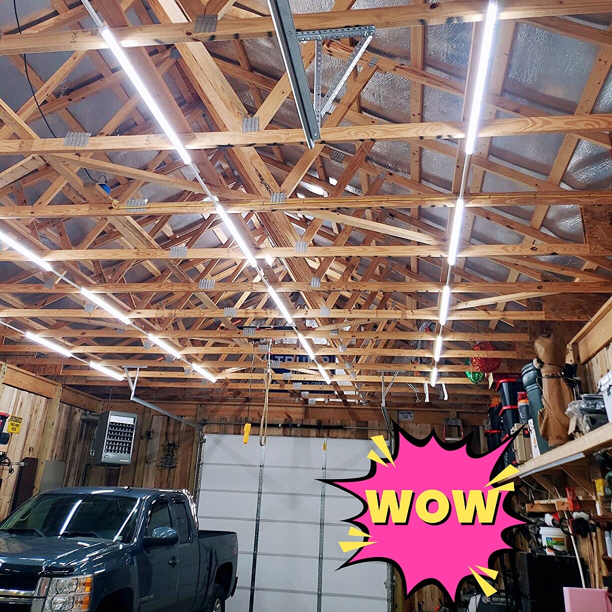 Integrated T8 4FT LED Shop Light Fixture 6500K 4Foot LED Tube Light Bulb 36W 60W
