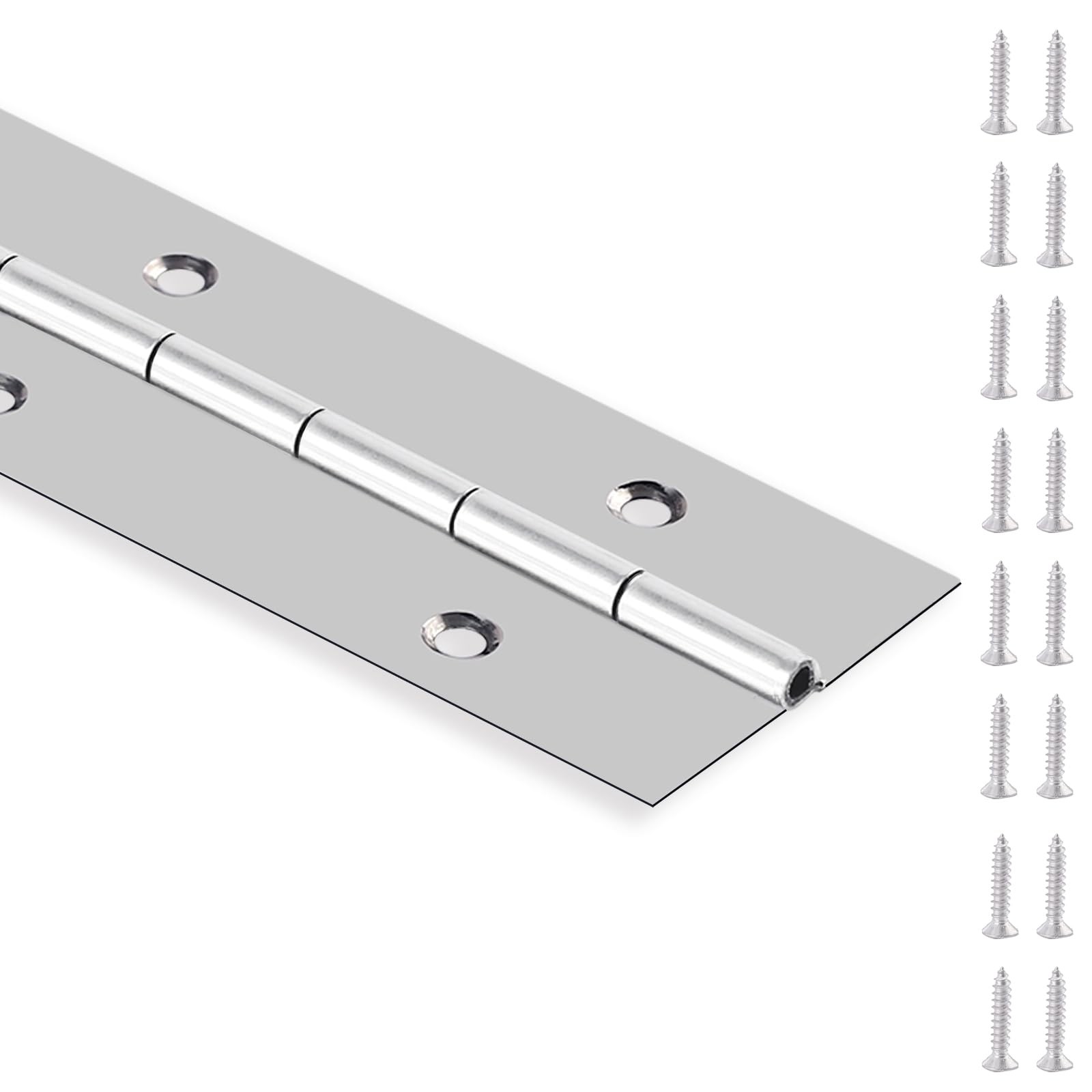 Piano Continuous Hinge 48×2 Inch 0.047 Thick Stainless Steel Cabinet Door