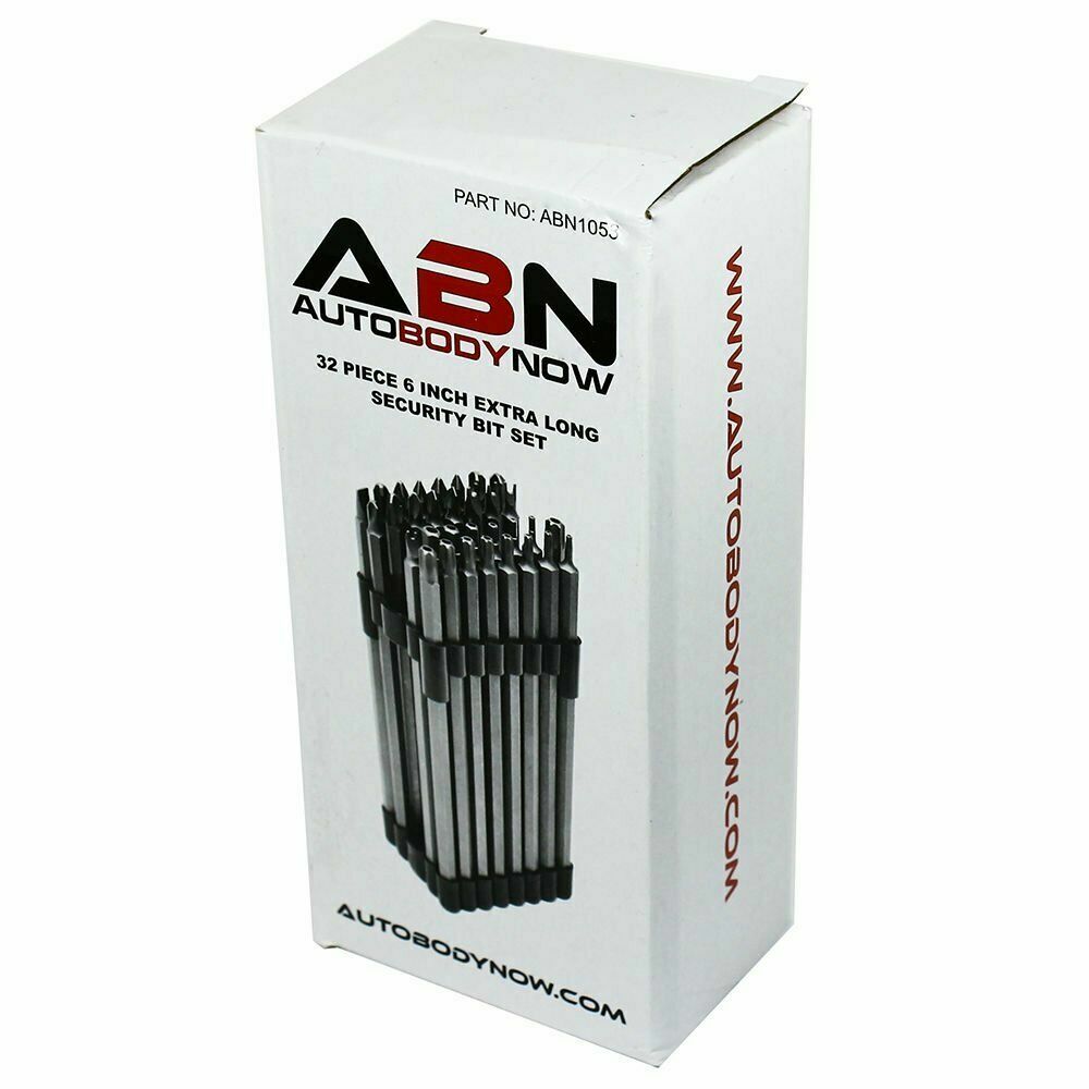 32PC Extra Long 6″ Security Bit Tamperproof Set Hex Torx Star Pozi Tri-Wing