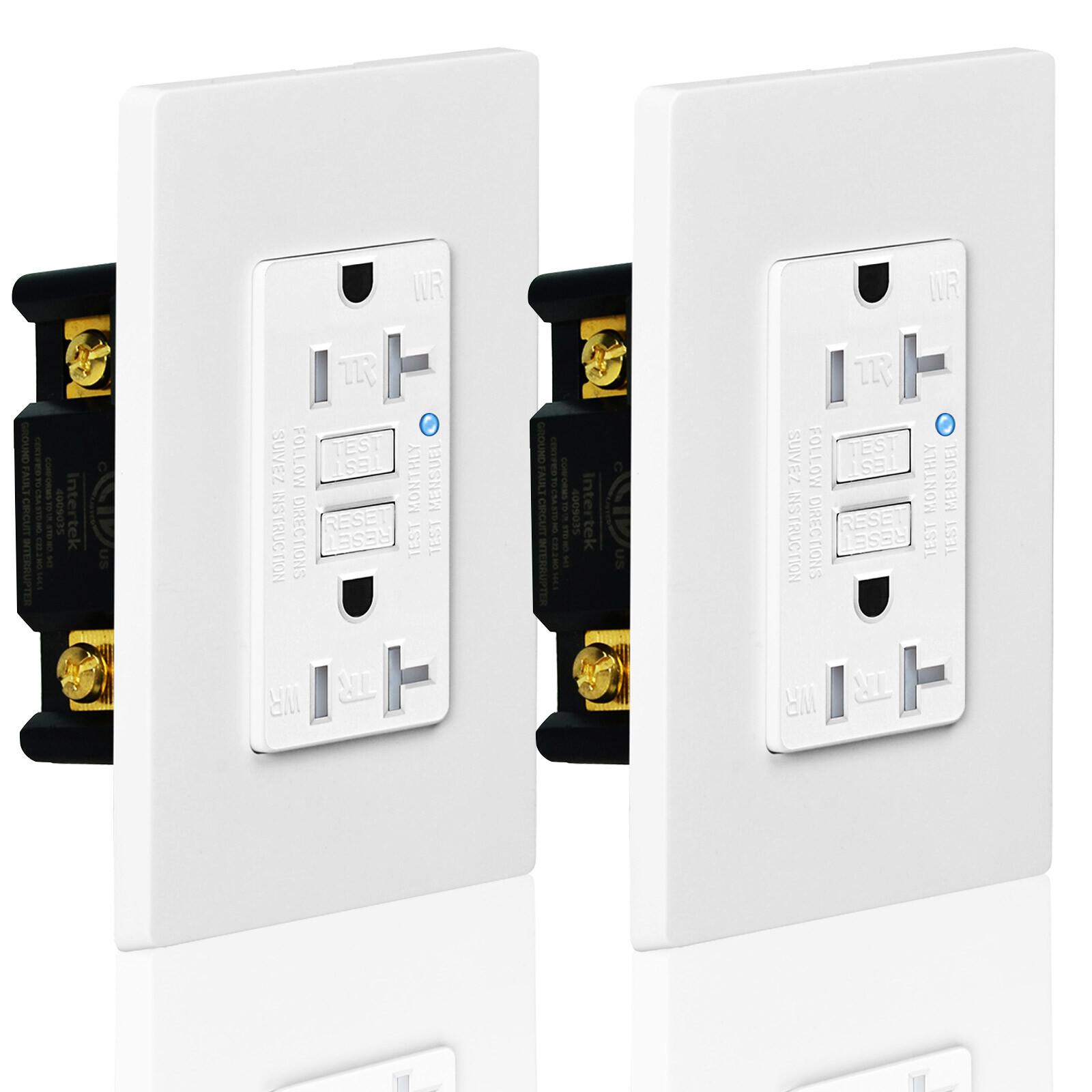 15A / 20A AMP 125-Volt GFCI GFI Safety Outlet Receptacles Tamper Resistant White