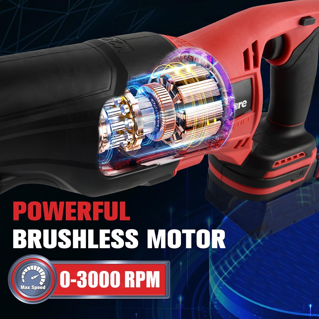 Cordless Reciprocating Saw for Milwaukee 18V Battery,0-3000 RPM, Variable Speed