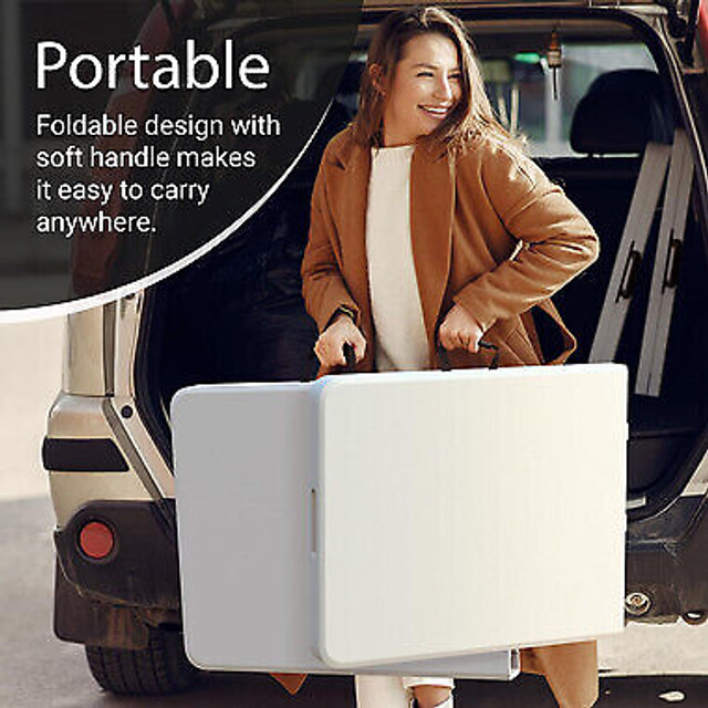 Used 6-Ft Plastic Folding Table – Ideal for Indoor/Outdoor Dining & Party Use