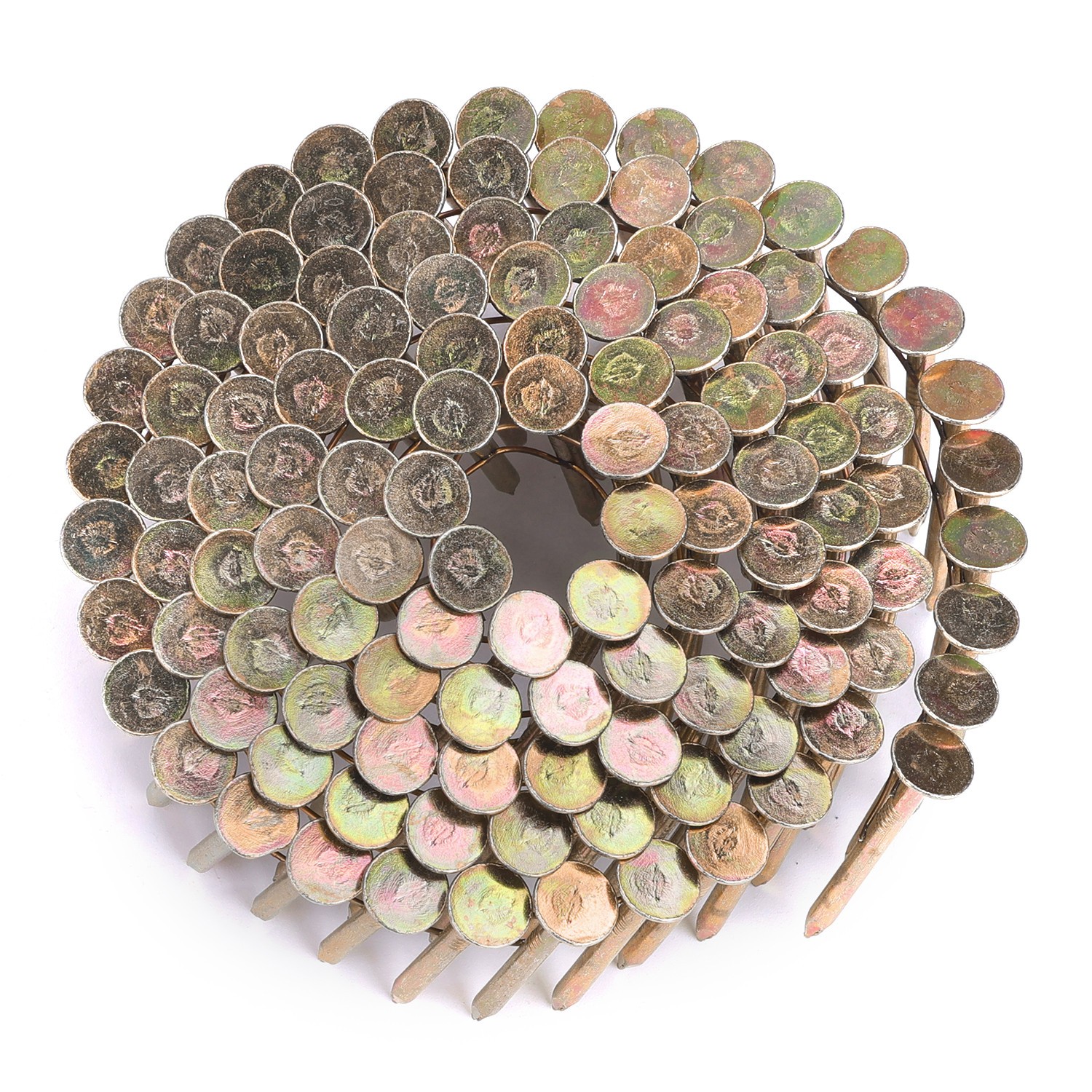2,880 Counts meite 15 Degree Coil Roofing Nails 1″ to 1-3/4″ Length Round Head