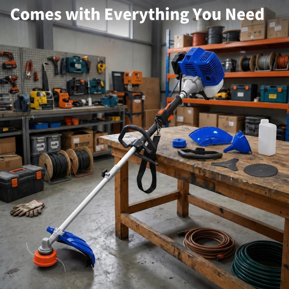 43cc/52cc Gas Powered Weed Wacker,3-in-1 Gas Weed Eater w/String Trimmer For Law