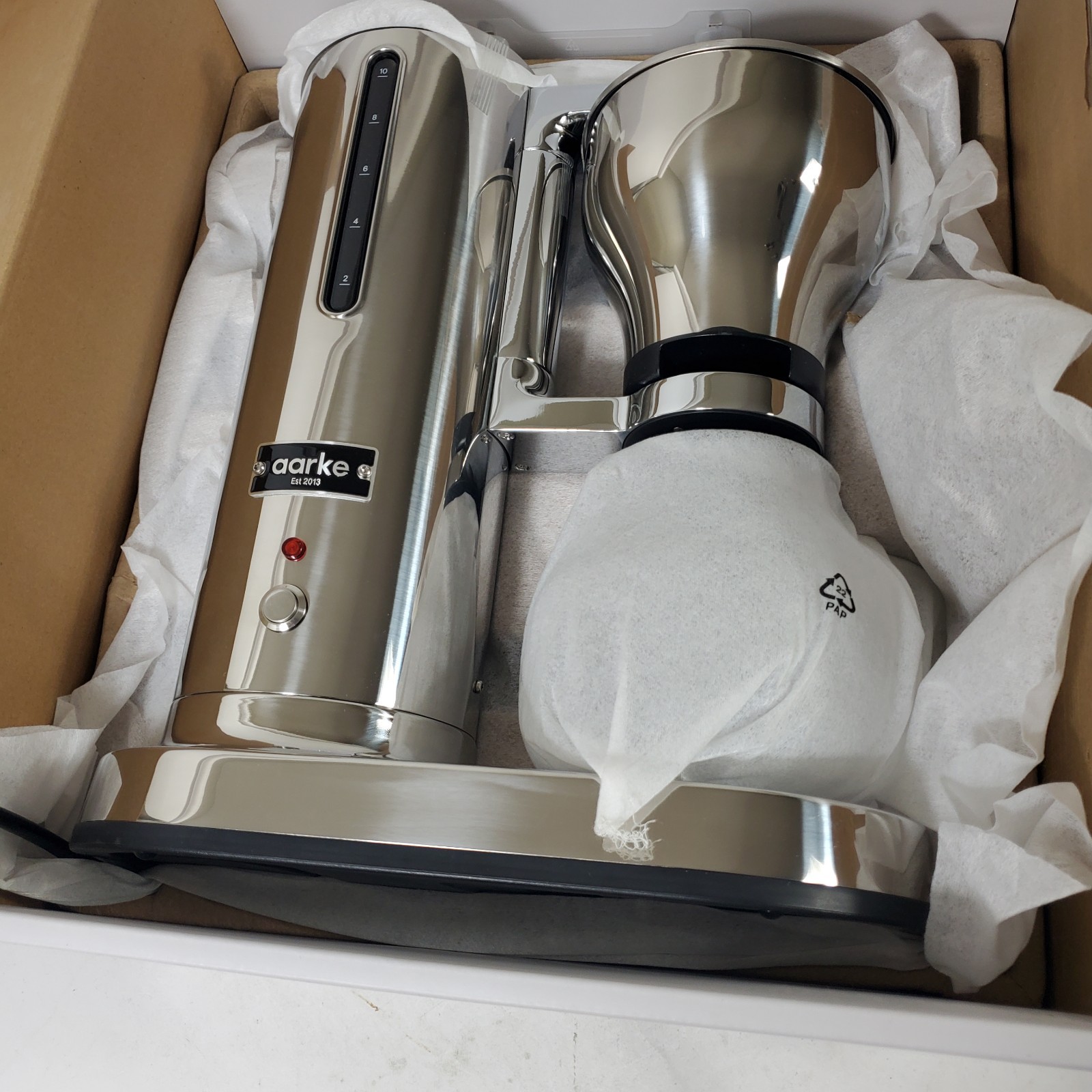 Aarke Coffee Maker Electric Drip Coffee Brewer Stainless Steel Glass Carafe