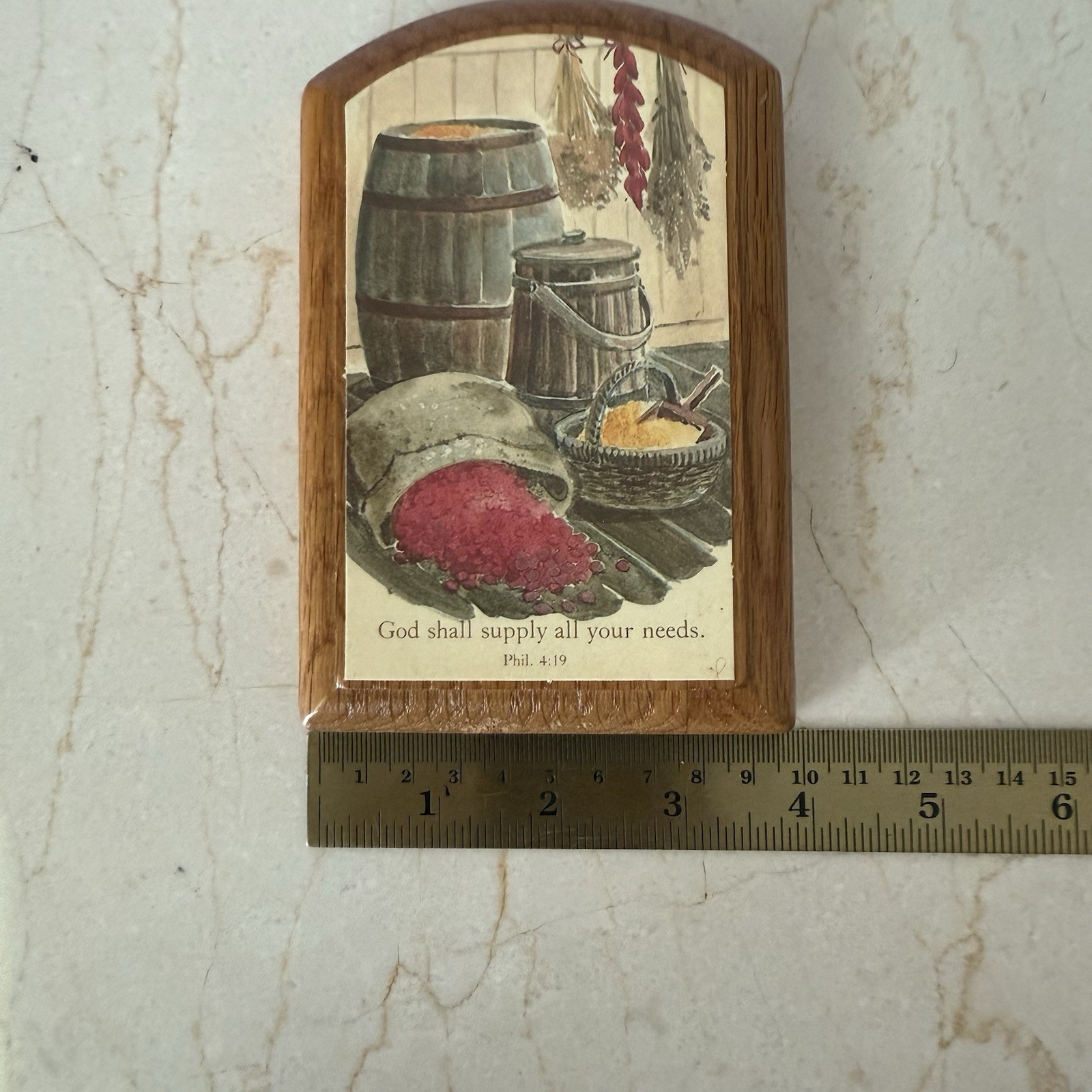 Vintage God Shall Supply All Your Needs Wall Plaque Small Kitchen