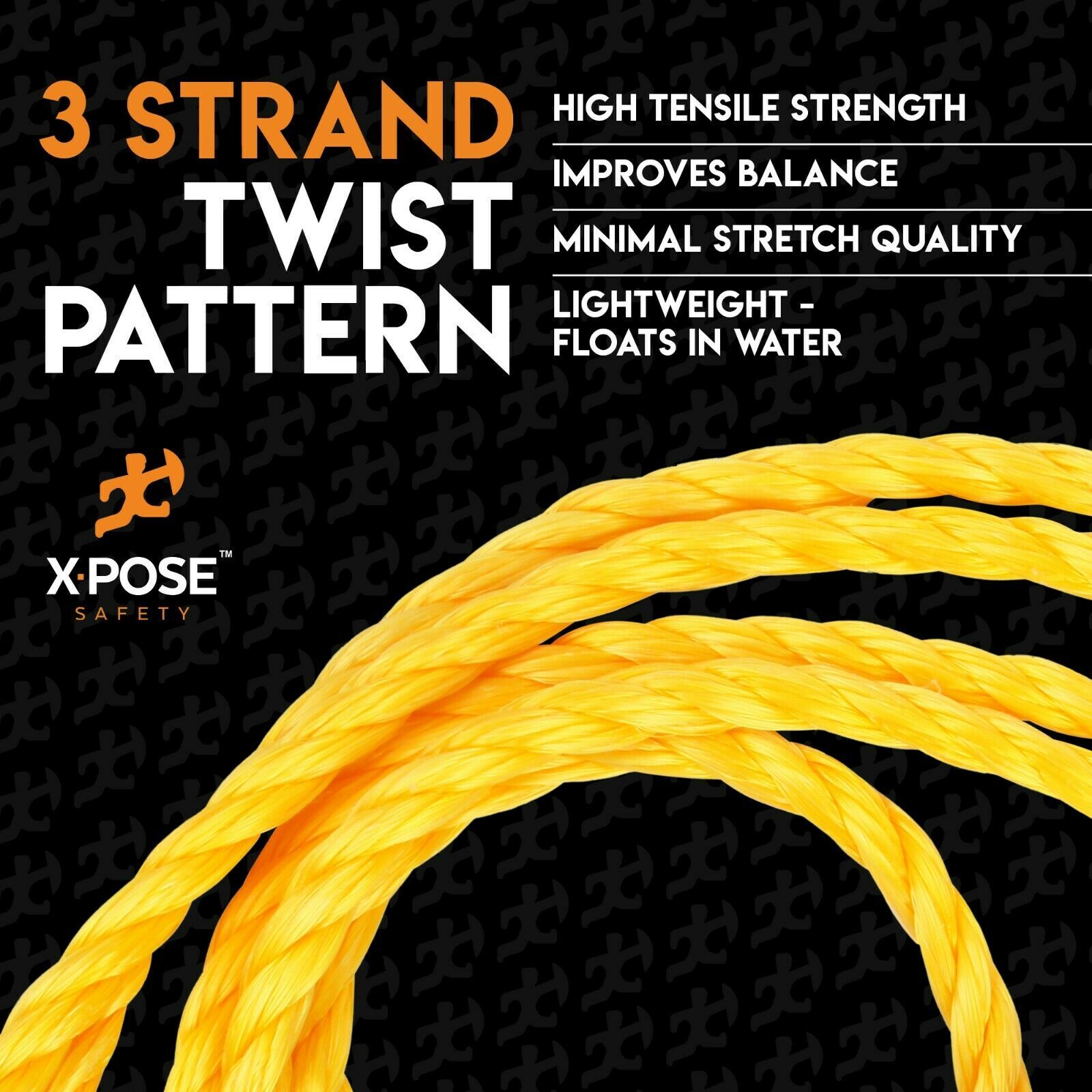 Twisted Polypropylene Rope – Yellow Floating Poly Boat Rope