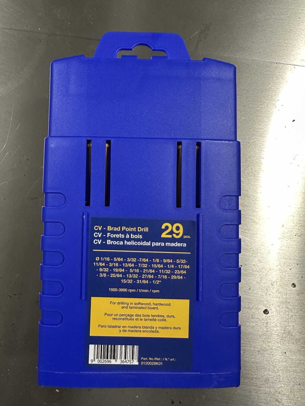 Fisch 29-Piece Imperial Brad Point Chrome Vanadium Steel Drill Bit Set