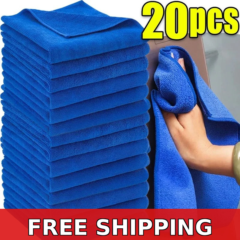 20PCS Microfiber Towels Car Wash Drying Auto Detailing Polishing Cloth