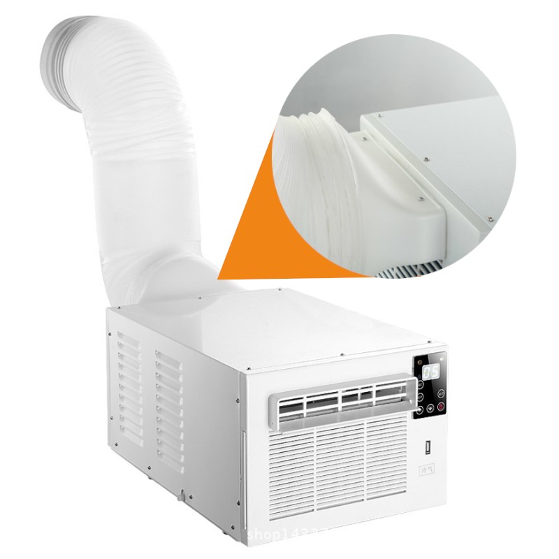 1100W Portable Window Refrigerated Air Conditioner Cold & Heat With Timer Remote