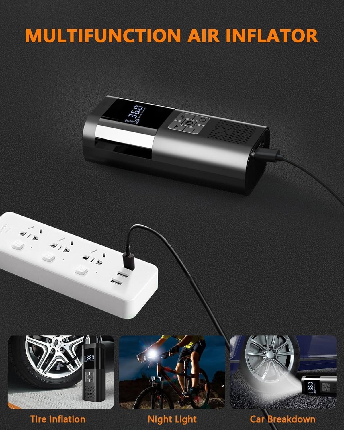 150PSI Digital Tire Inflator Car Air Pump Compressor Electric Portable Auto 12V